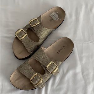 White Mountain Gold Buckle Sandal $5 Clearance